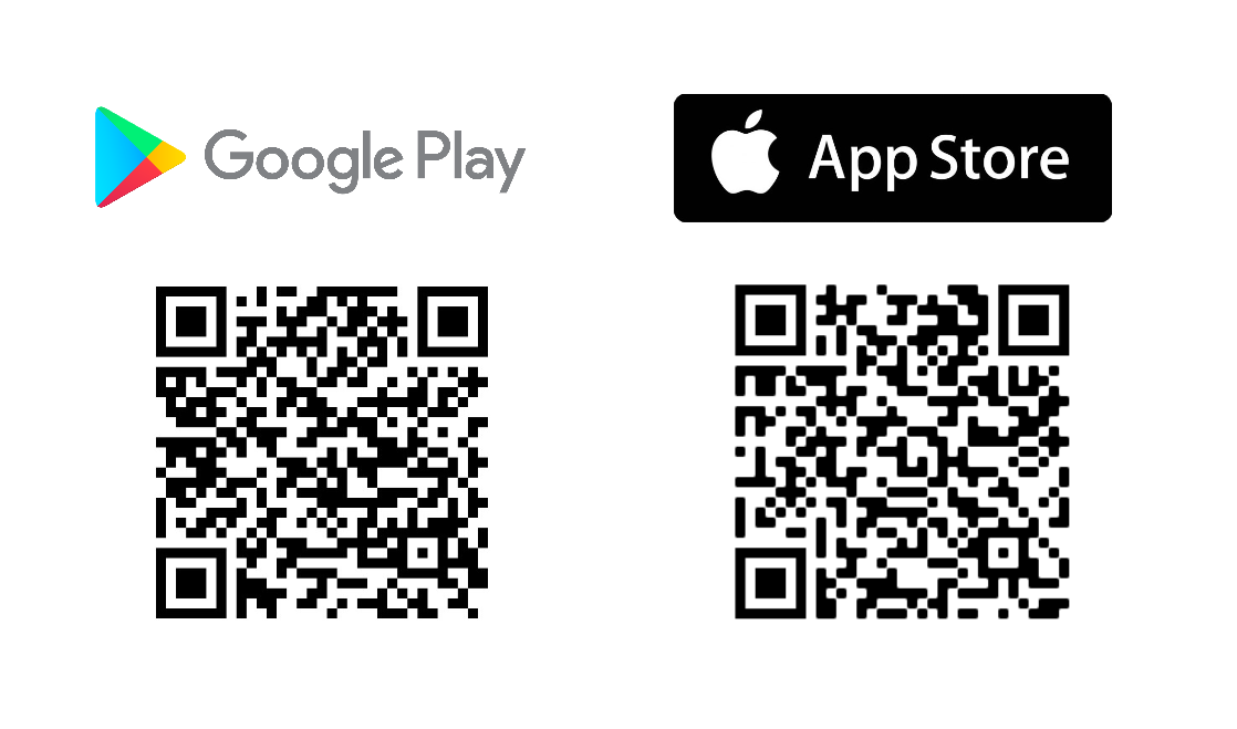 Get the app for android and iOS QR code
